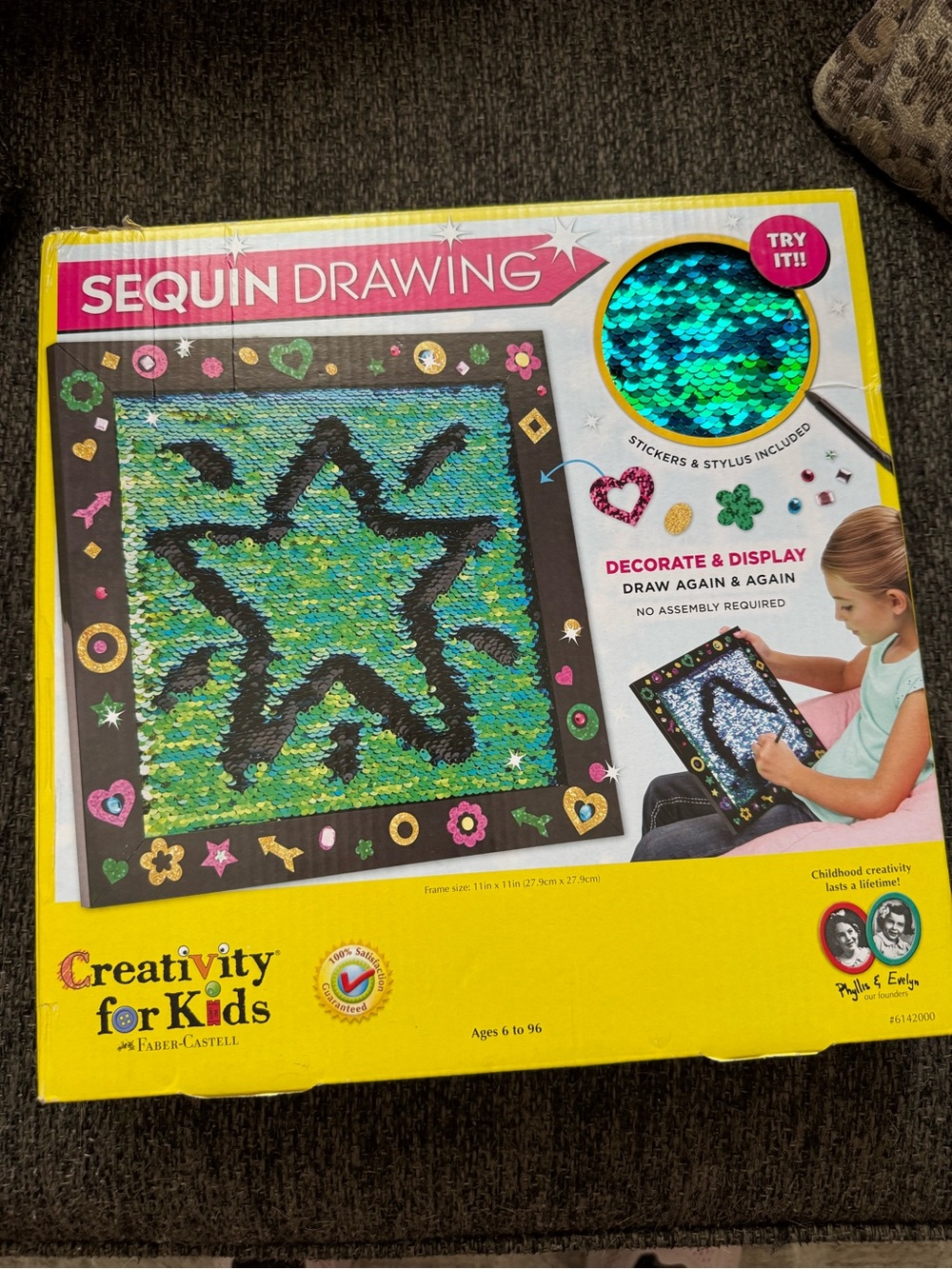 Creativity for Kids Sequin Drawing Panel - Green/Blue